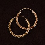 woven-sterling-silver-sleeper-earrings-gold-plated-1